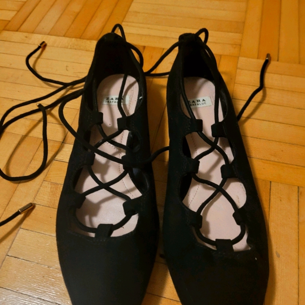 Lace up flats